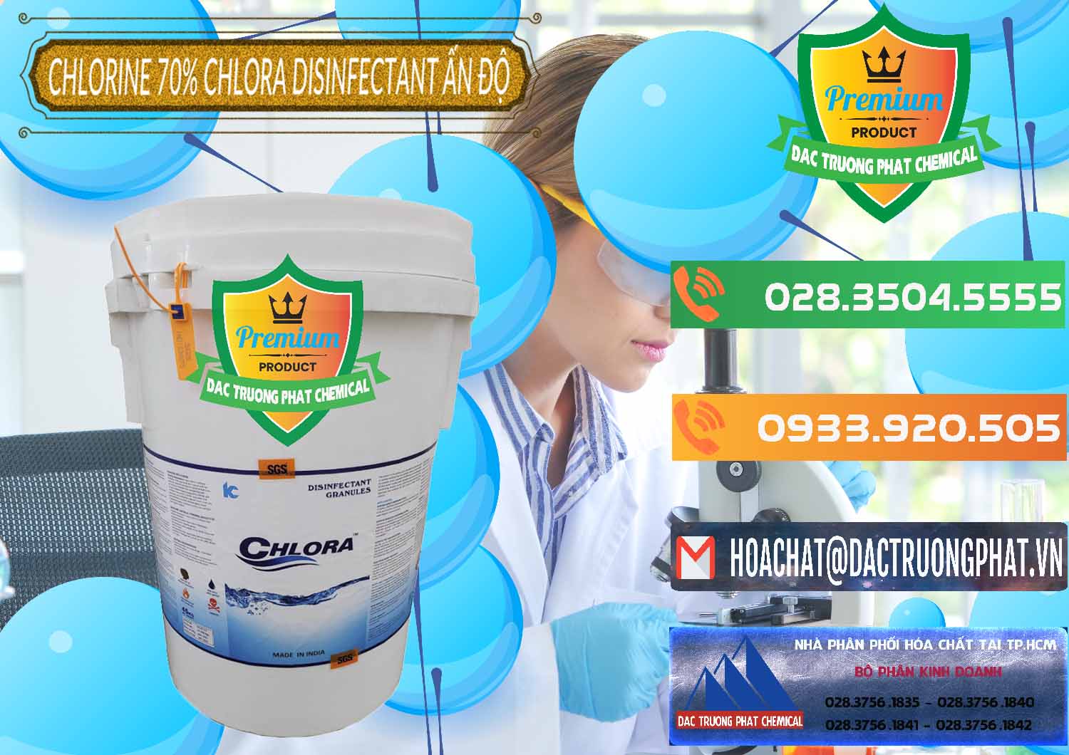 Nơi chuyên cung ứng và bán Chlorine – Clorin 70% Chlora Disinfectant Ấn Độ India - 0213 - Cty chuyên phân phối _ nhập khẩu hóa chất tại TP.HCM - hoachatxulynuoc.com.vn