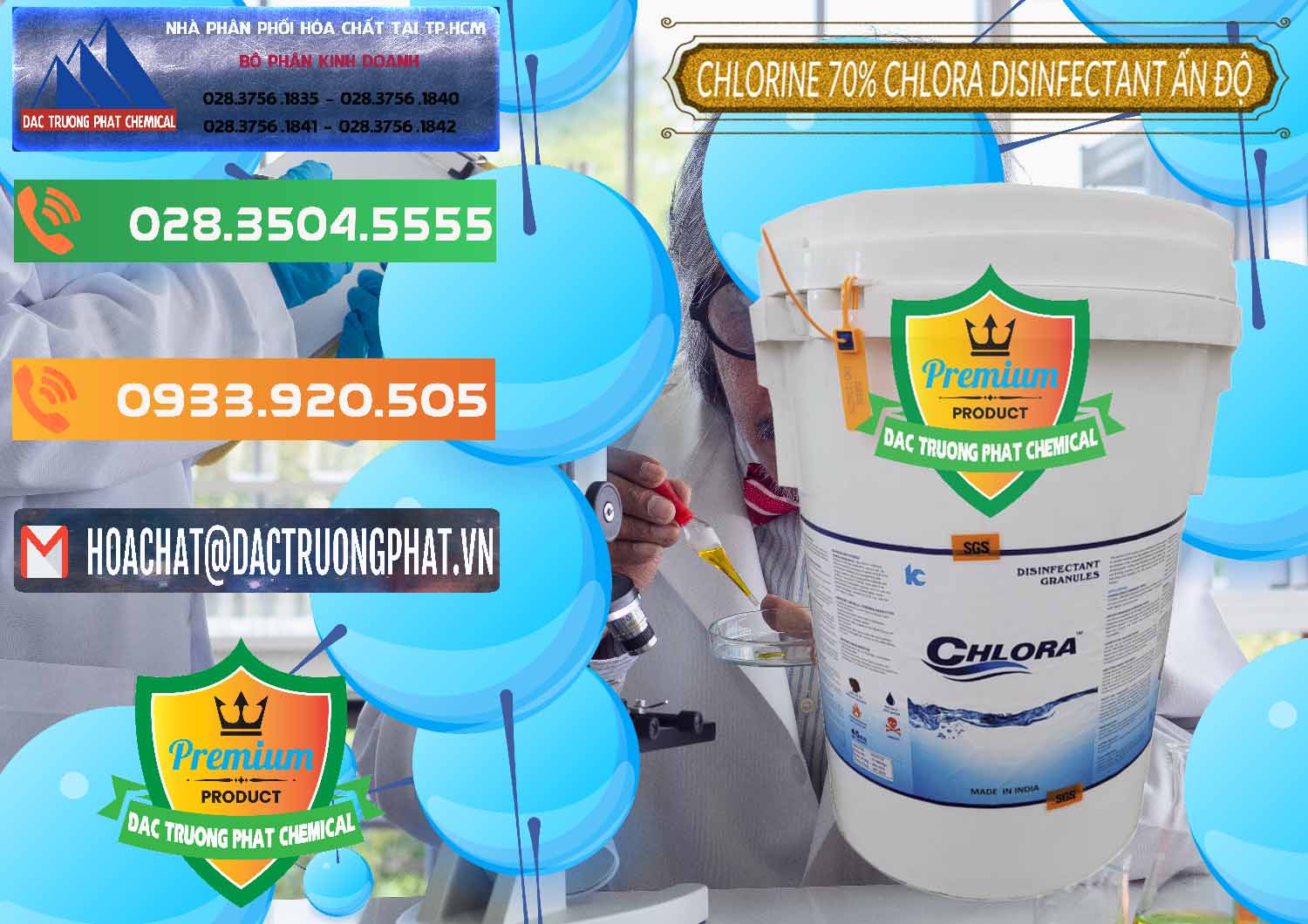 Cty chuyên nhập khẩu ( bán ) Chlorine – Clorin 70% Chlora Disinfectant Ấn Độ India - 0213 - Công ty cung cấp và kinh doanh hóa chất tại TP.HCM - hoachatxulynuoc.com.vn