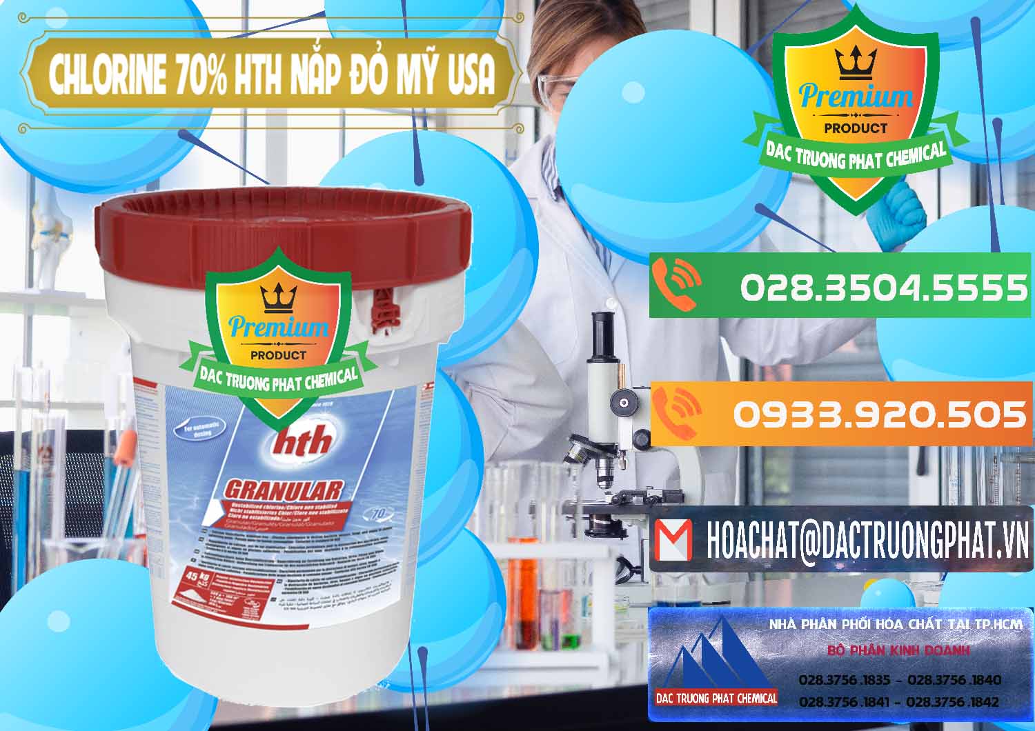 Chuyên kinh doanh _ bán Clorin – Chlorine 70% HTH Nắp Đỏ Mỹ Usa - 0244 - Cty chuyên bán _ cung cấp hóa chất tại TP.HCM - hoachatxulynuoc.com.vn