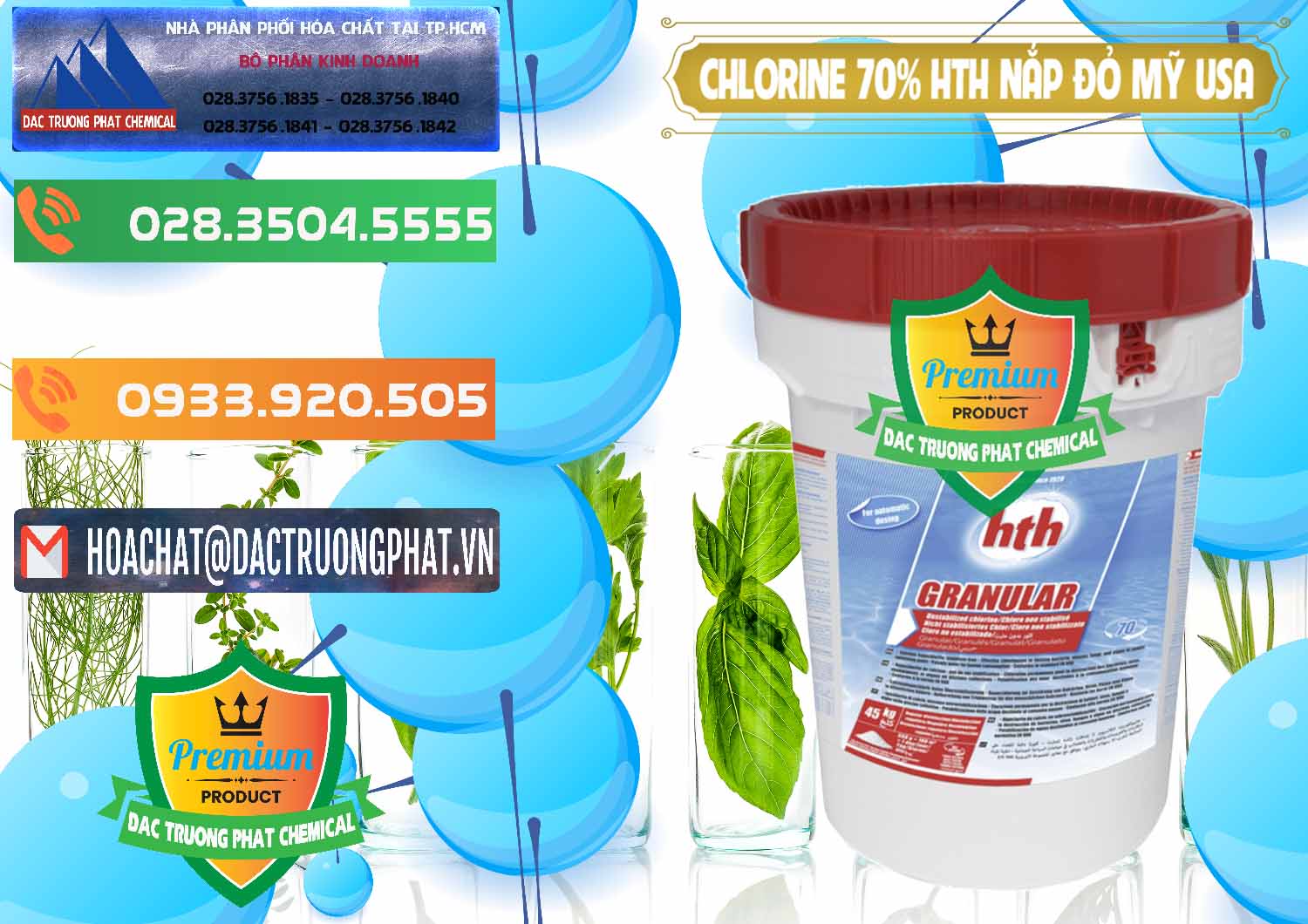 Cty chuyên bán và cung ứng Clorin – Chlorine 70% HTH Nắp Đỏ Mỹ Usa - 0244 - Đơn vị phân phối - cung cấp hóa chất tại TP.HCM - hoachatxulynuoc.com.vn