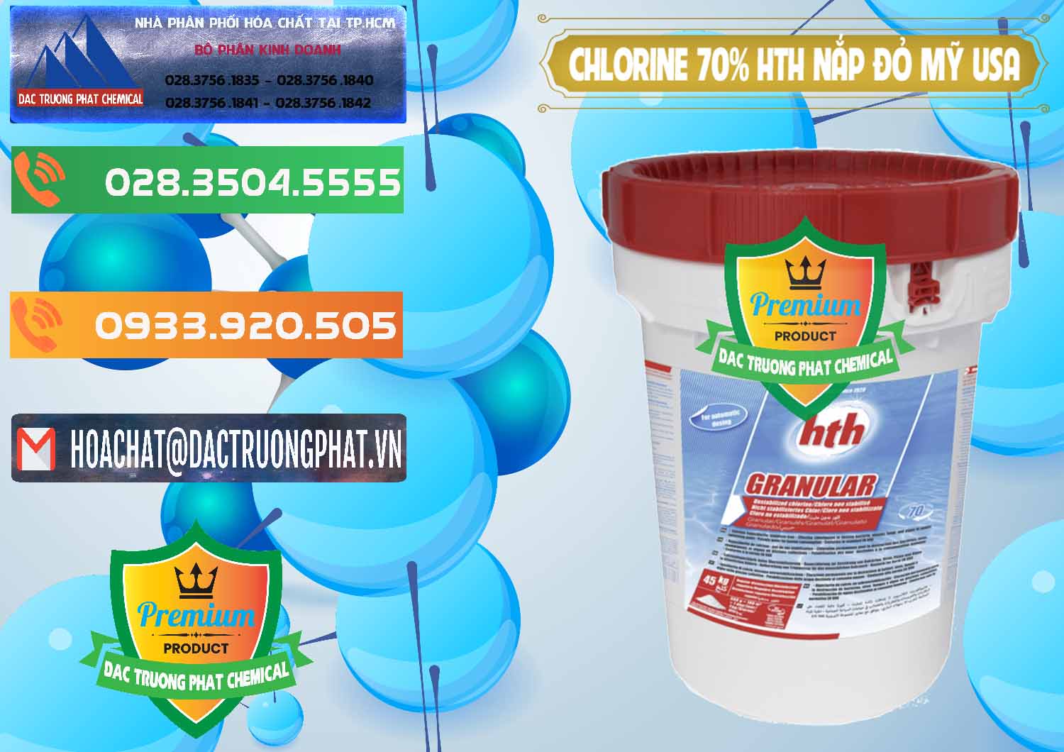 Cty chuyên phân phối - bán Clorin – Chlorine 70% HTH Nắp Đỏ Mỹ Usa - 0244 - Đơn vị chuyên cung cấp _ kinh doanh hóa chất tại TP.HCM - hoachatxulynuoc.com.vn