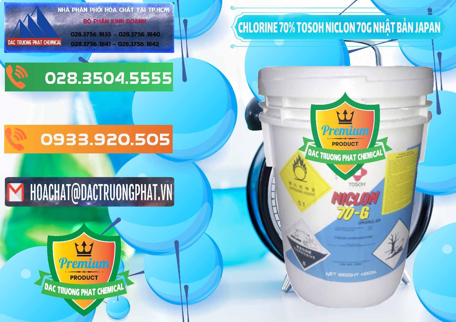 Cty chuyên kinh doanh & bán Clorin – Chlorine 70% Tosoh Niclon 70G Nhật Bản Japan - 0242 - Cty chuyên cung cấp _ nhập khẩu hóa chất tại TP.HCM - hoachatxulynuoc.com.vn