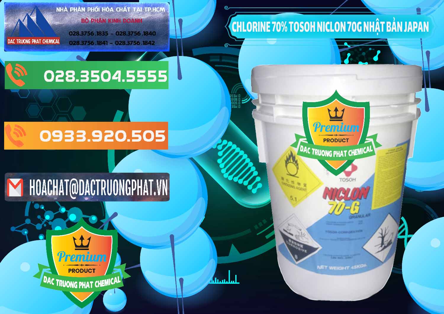 Đơn vị chuyên bán ( cung ứng ) Clorin – Chlorine 70% Tosoh Niclon 70G Nhật Bản Japan - 0242 - Cty phân phối và kinh doanh hóa chất tại TP.HCM - hoachatxulynuoc.com.vn