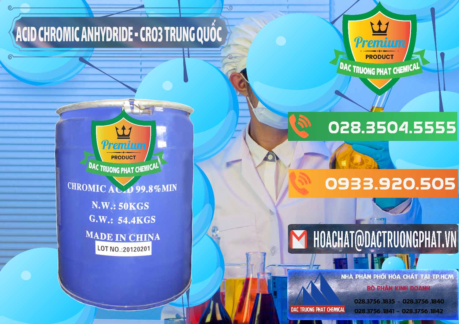 Công ty chuyên bán ( cung ứng ) Acid Chromic Anhydride - Cromic CRO3 Trung Quốc China - 0007 - Đơn vị kinh doanh ( cung cấp ) hóa chất tại TP.HCM - hoachatxulynuoc.com.vn