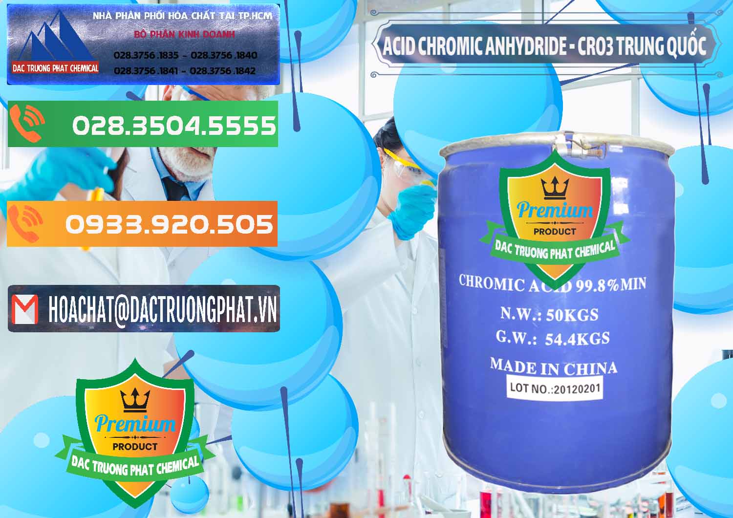 Chuyên bán và phân phối Acid Chromic Anhydride - Cromic CRO3 Trung Quốc China - 0007 - Đơn vị chuyên nhập khẩu _ cung cấp hóa chất tại TP.HCM - hoachatxulynuoc.com.vn