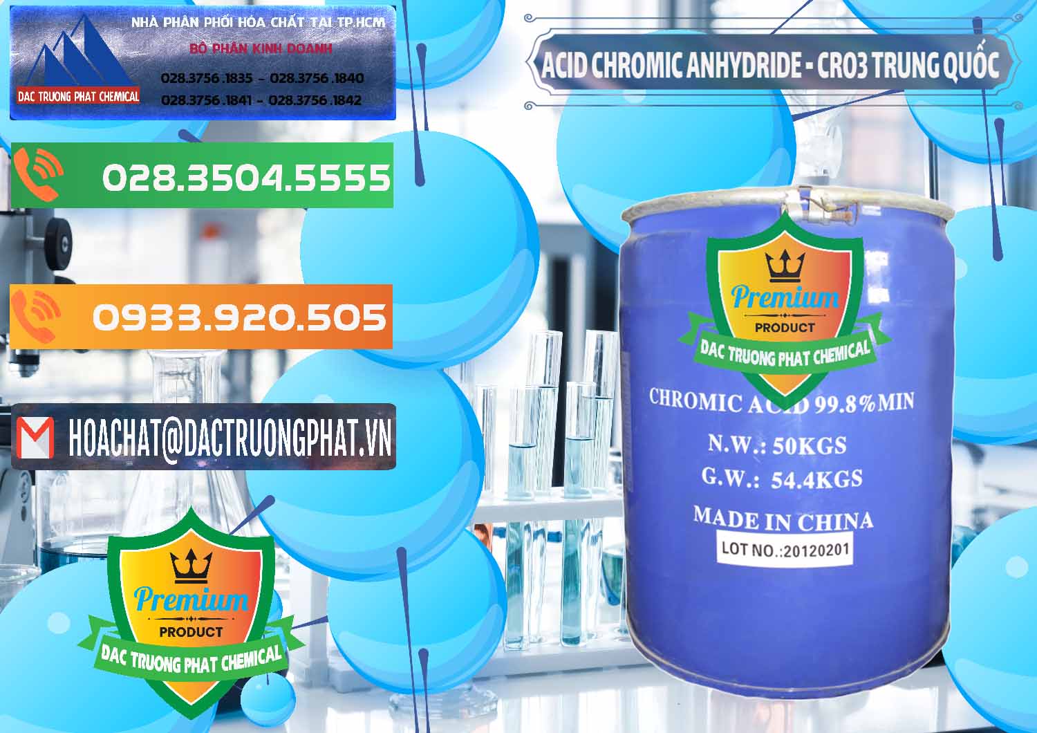 Phân phối ( bán ) Acid Chromic Anhydride - Cromic CRO3 Trung Quốc China - 0007 - Cty kinh doanh - cung cấp hóa chất tại TP.HCM - hoachatxulynuoc.com.vn