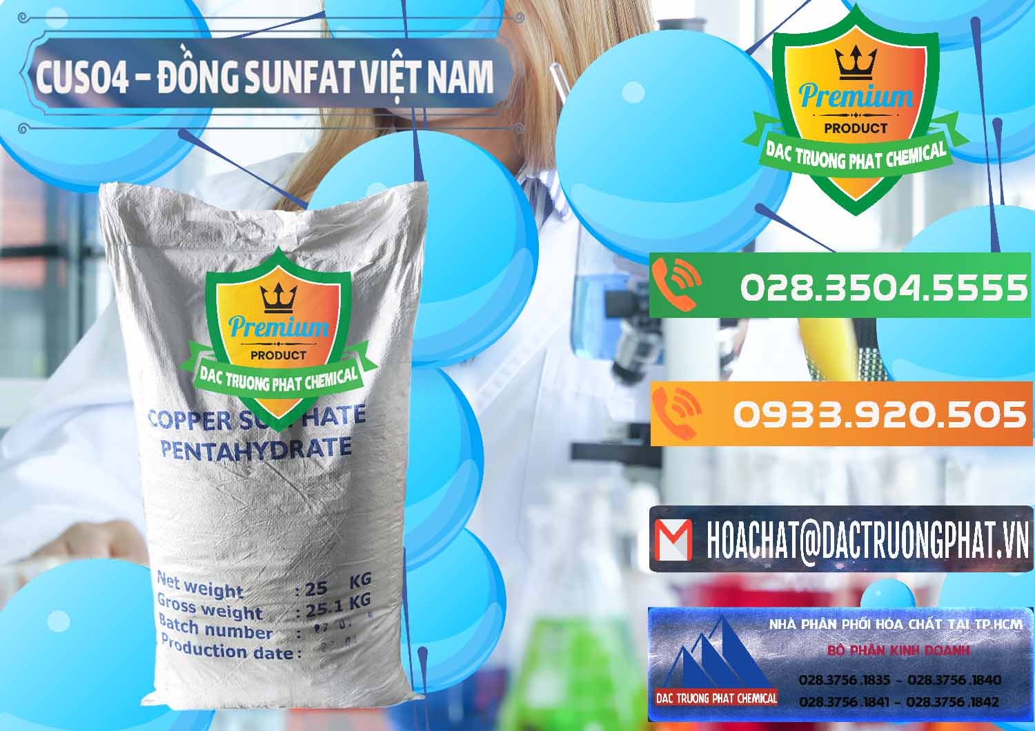 Đơn vị chuyên kinh doanh _ bán CuSO4 – Đồng Sunfat Dạng Bột Việt Nam - 0196 - Nơi chuyên cung cấp _ kinh doanh hóa chất tại TP.HCM - hoachatxulynuoc.com.vn