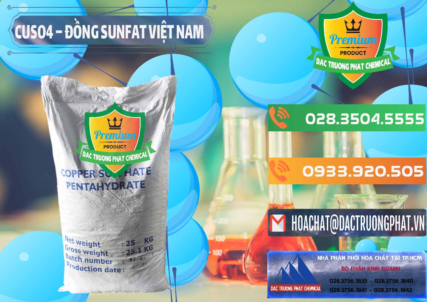 Công ty chuyên bán & cung cấp CuSO4 – Đồng Sunfat Dạng Bột Việt Nam - 0196 - Cty phân phối & cung ứng hóa chất tại TP.HCM - hoachatxulynuoc.com.vn