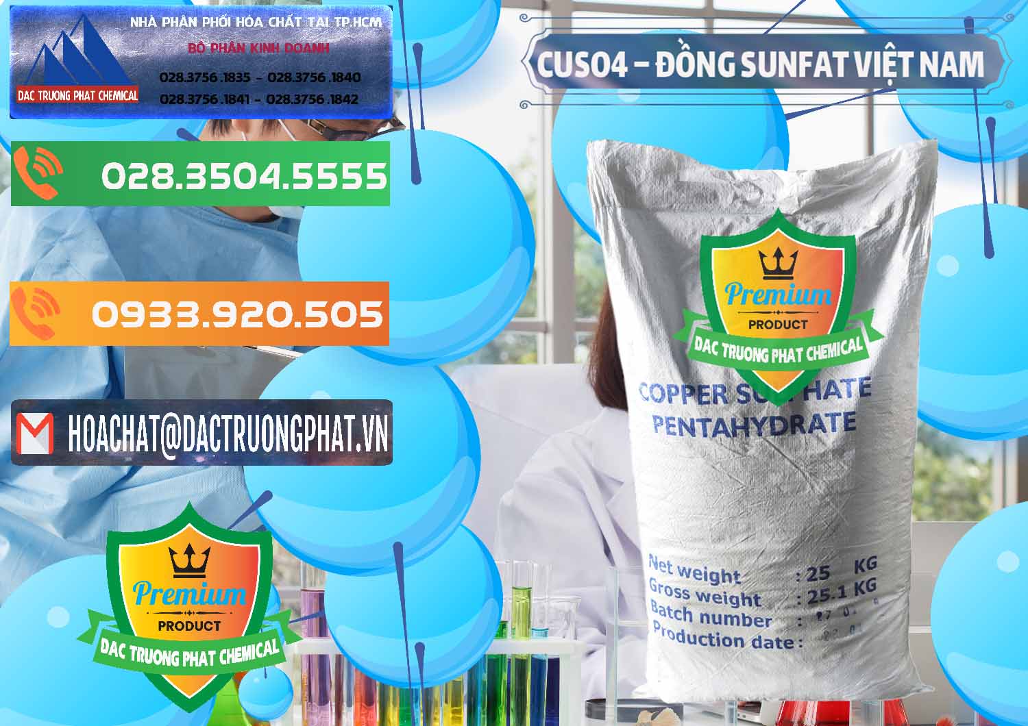 Cty chuyên bán và cung ứng CuSO4 – Đồng Sunfat Dạng Bột Việt Nam - 0196 - Đơn vị phân phối & bán hóa chất tại TP.HCM - hoachatxulynuoc.com.vn
