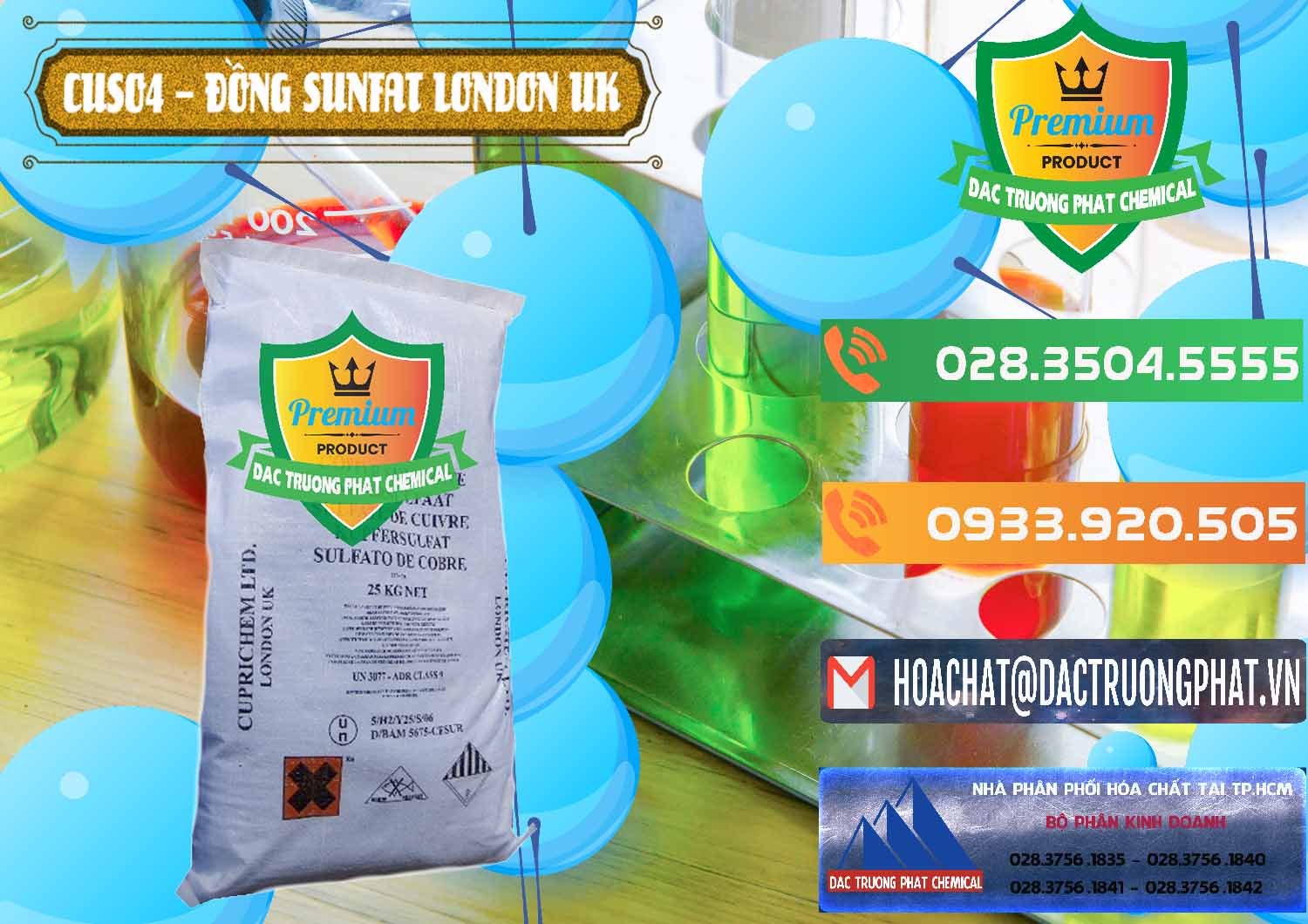 Chuyên bán - phân phối CuSO4 – Đồng Sunfat Anh Uk Kingdoms - 0478 - Nơi chuyên bán ( cung cấp ) hóa chất tại TP.HCM - hoachatxulynuoc.com.vn