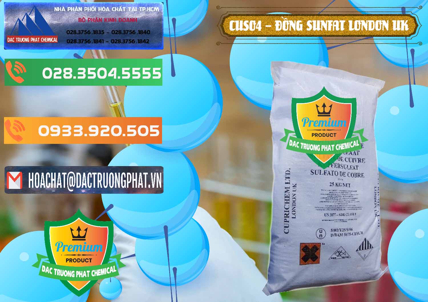 Cung ứng - bán CuSO4 – Đồng Sunfat Anh Uk Kingdoms - 0478 - Đơn vị bán & phân phối hóa chất tại TP.HCM - hoachatxulynuoc.com.vn