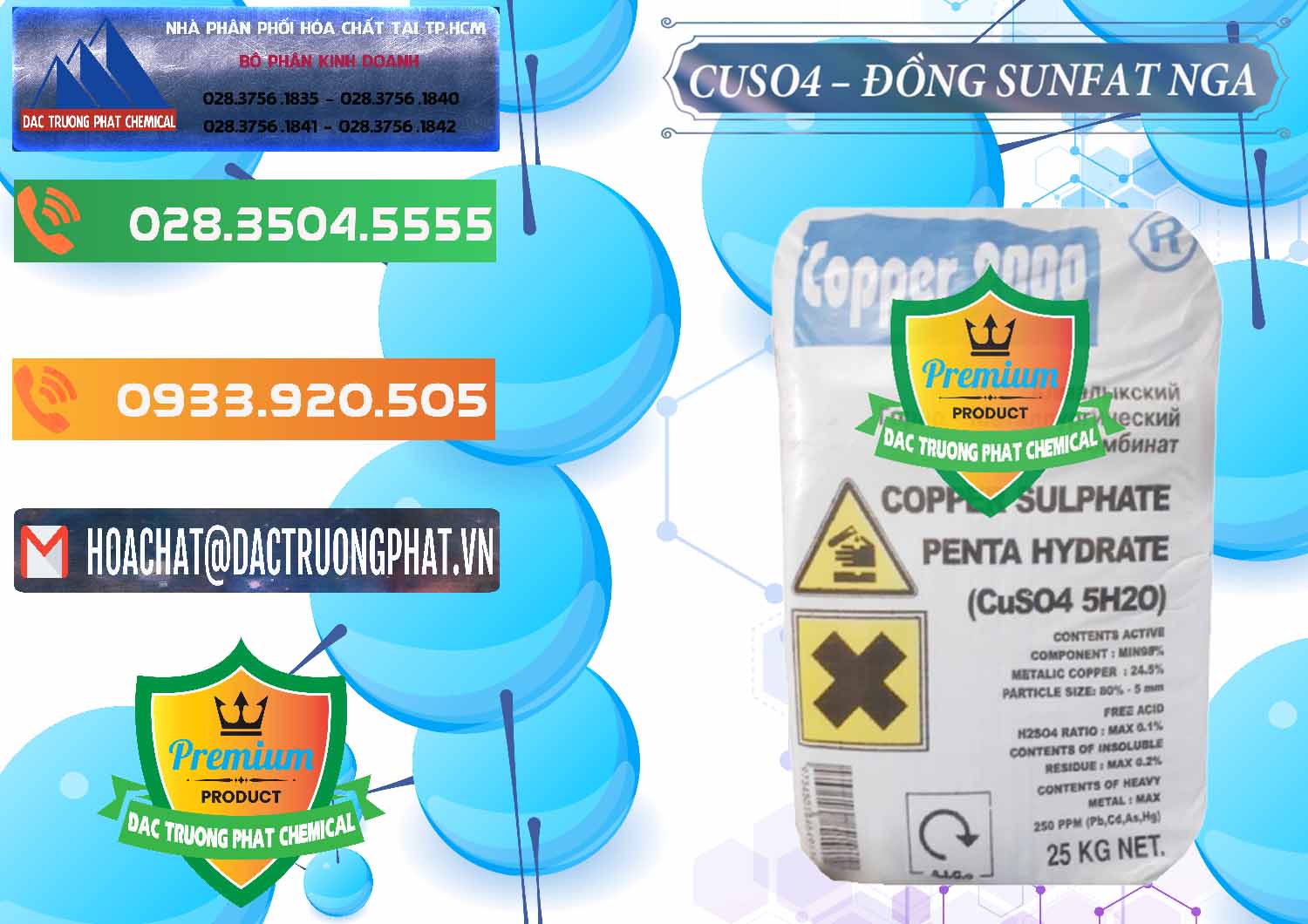 Nơi cung cấp & bán CuSO4 – Đồng Sunfat Nga Russia - 0480 - Công ty chuyên cung cấp _ nhập khẩu hóa chất tại TP.HCM - hoachatxulynuoc.com.vn