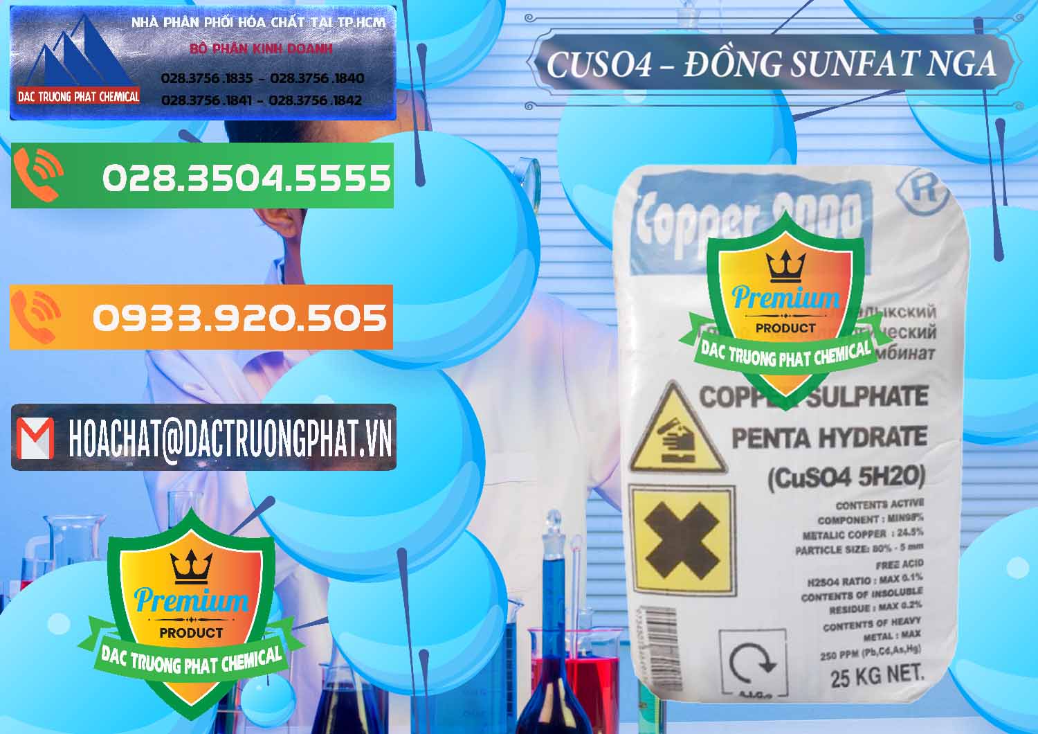 Nơi bán và cung ứng CuSO4 – Đồng Sunfat Nga Russia - 0480 - Công ty cung cấp ( phân phối ) hóa chất tại TP.HCM - hoachatxulynuoc.com.vn