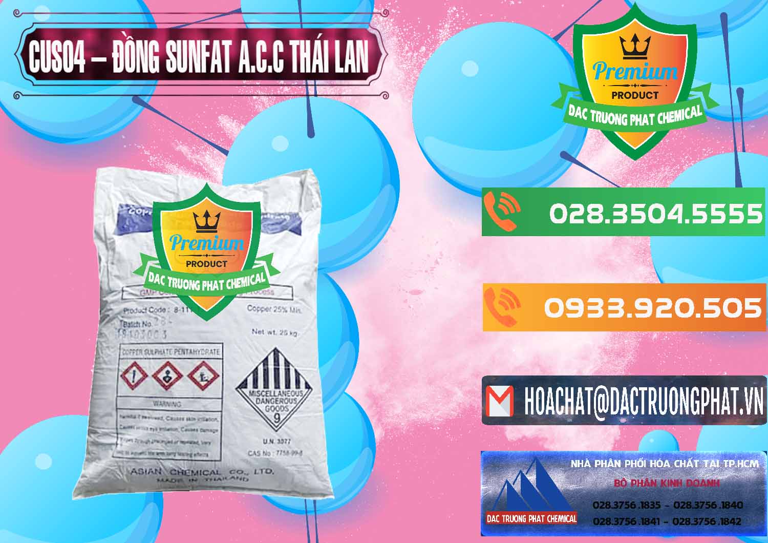 Nhà phân phối - bán CuSO4 – Đồng Sunfat A.C.C Thái Lan - 0249 - Nhà phân phối và cung ứng hóa chất tại TP.HCM - hoachatxulynuoc.com.vn