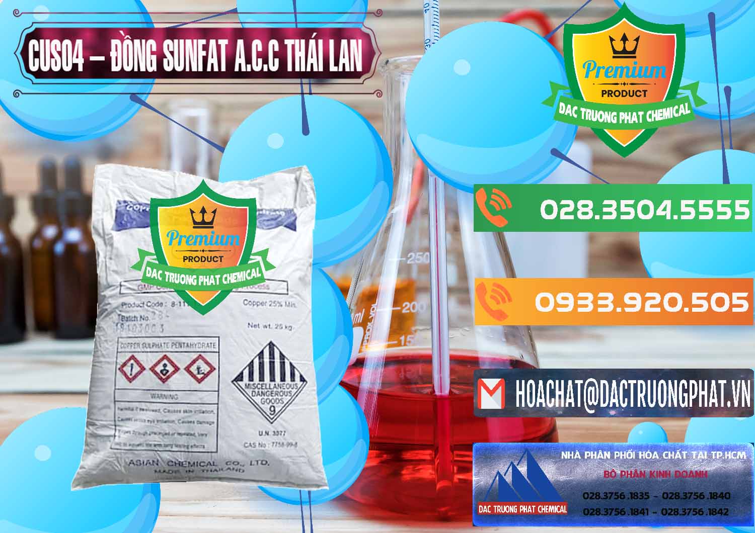 Cty chuyên bán _ cung ứng CuSO4 – Đồng Sunfat A.C.C Thái Lan - 0249 - Phân phối và cung ứng hóa chất tại TP.HCM - hoachatxulynuoc.com.vn
