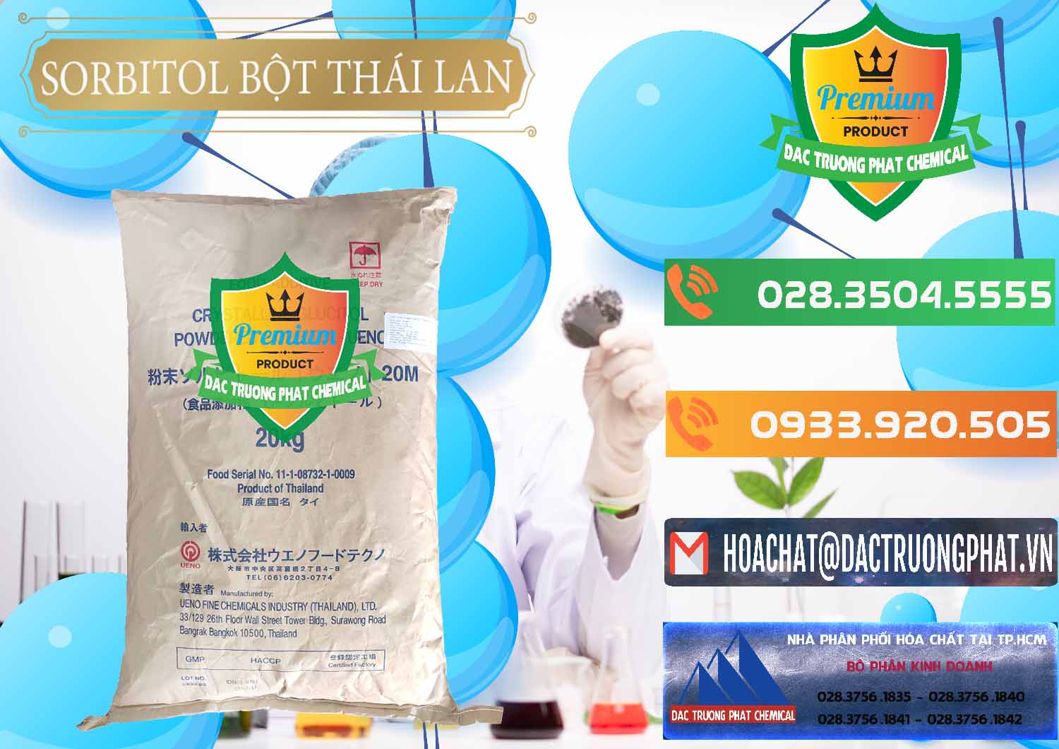 Đơn vị nhập khẩu & bán D-Sorbitol Bột - C6H14O6 Food Grade Thái Lan Thailand - 0322 - Chuyên kinh doanh _ cung cấp hóa chất tại TP.HCM - hoachatxulynuoc.com.vn