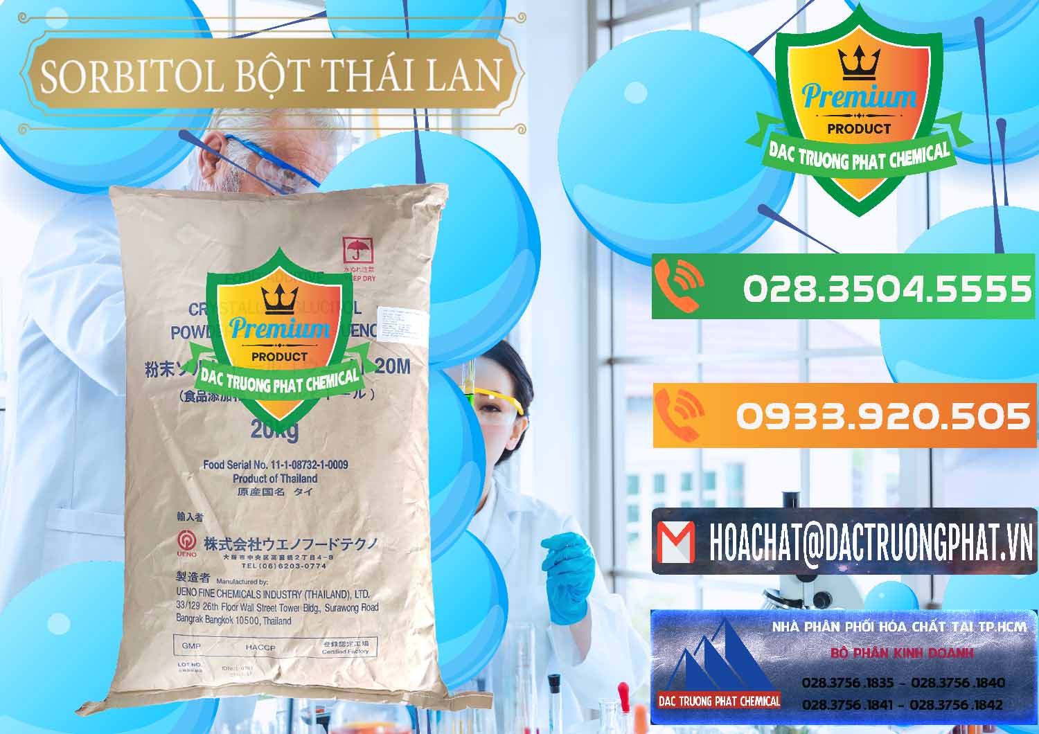 Nơi chuyên bán và phân phối D-Sorbitol Bột - C6H14O6 Food Grade Thái Lan Thailand - 0322 - Cty chuyên cung cấp _ kinh doanh hóa chất tại TP.HCM - hoachatxulynuoc.com.vn