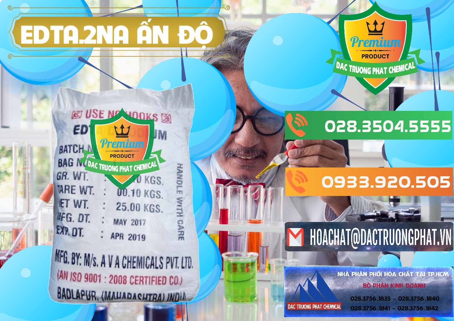 Chuyên bán _ cung cấp EDTA.2NA - Ethylendiamin Tetraacetic Ấn Độ India - 0416 - Nơi chuyên kinh doanh _ phân phối hóa chất tại TP.HCM - hoachatxulynuoc.com.vn