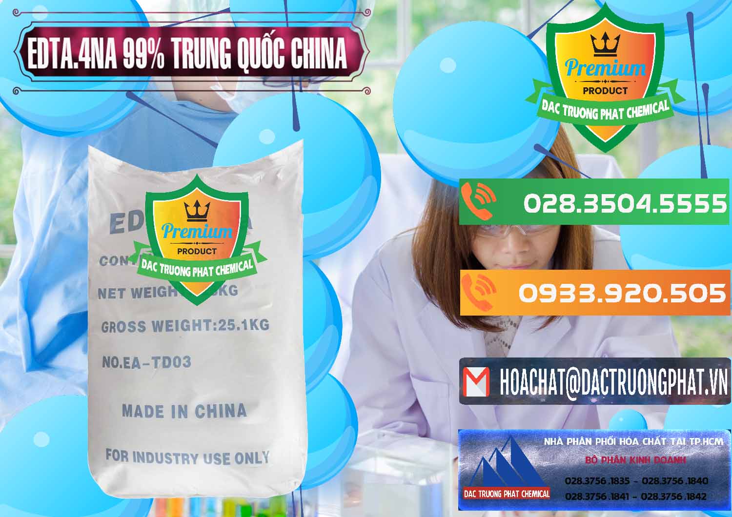 Cty bán ( cung ứng ) EDTA.4NA - EDTA Muối 99% Trung Quốc China - 0292 - Cty nhập khẩu - phân phối hóa chất tại TP.HCM - hoachatxulynuoc.com.vn
