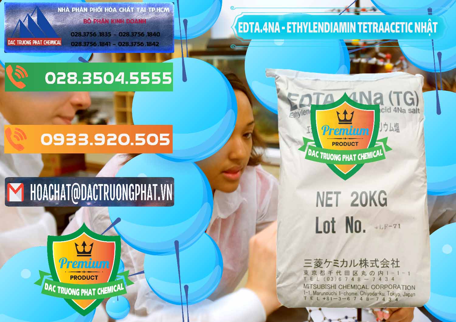 Cty chuyên phân phối và bán EDTA 4Na - Ethylendiamin Tetraacetic Nhật Bản Japan - 0482 - Cty chuyên cung cấp ( nhập khẩu ) hóa chất tại TP.HCM - hoachatxulynuoc.com.vn