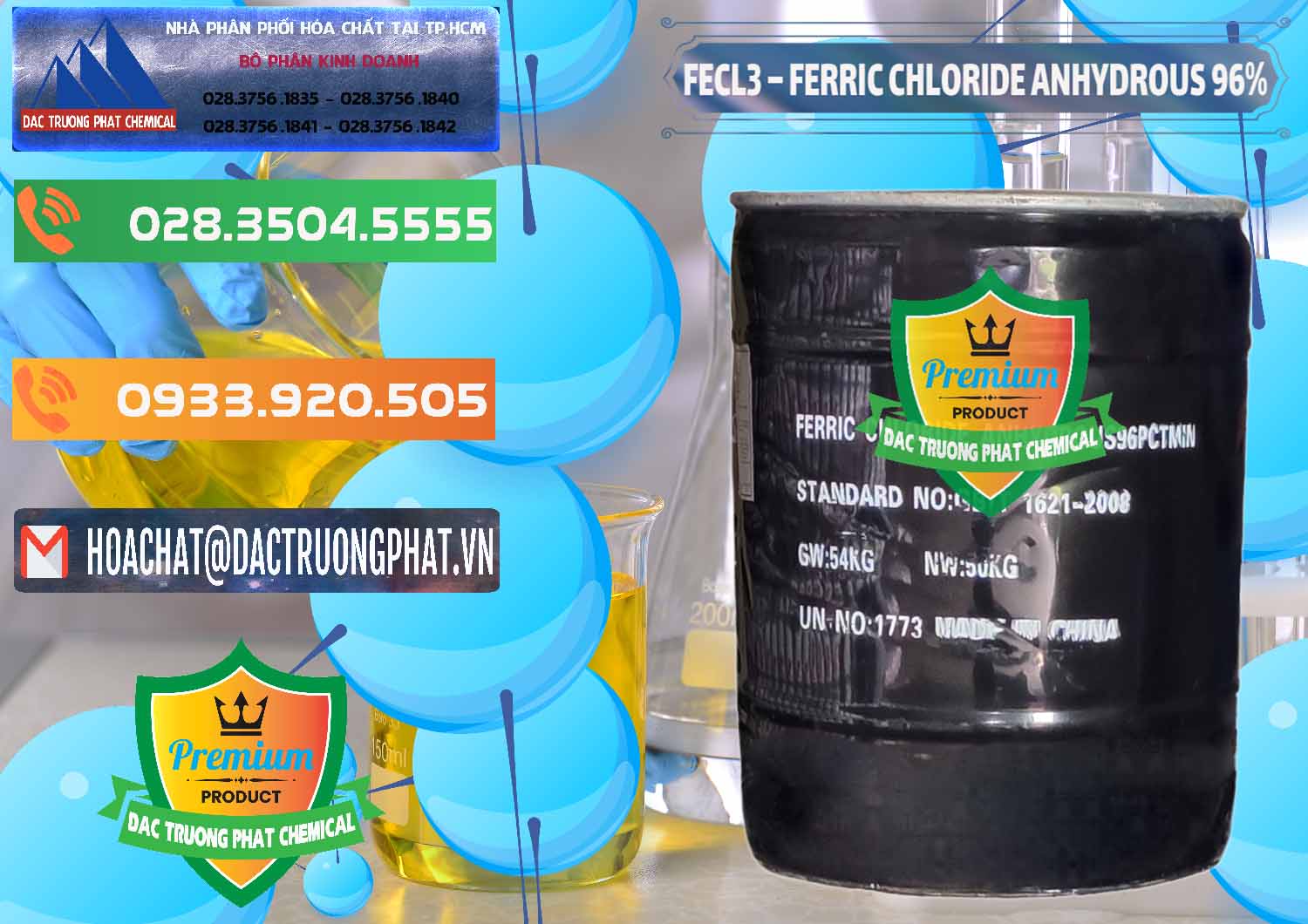 Cty phân phối và bán FECL3 – Ferric Chloride Anhydrous 96% Trung Quốc China - 0065 - Nhà phân phối và cung cấp hóa chất tại TP.HCM - hoachatxulynuoc.com.vn