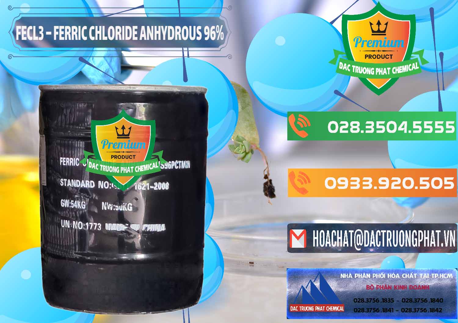 Công ty thương mại < bán Iron III Chloride Powder Þ Bột Ferric Chloride Anhydrous Trung Quốc China Chuyên nhập khẩu & bán FECL3 – Ferric Chloride Anhydrous 96% Trung Quốc China - 0065 - Công ty chuyên phân phối & bán hóa chất tại TP.HCM - hoachatxulynuoc.com.vn