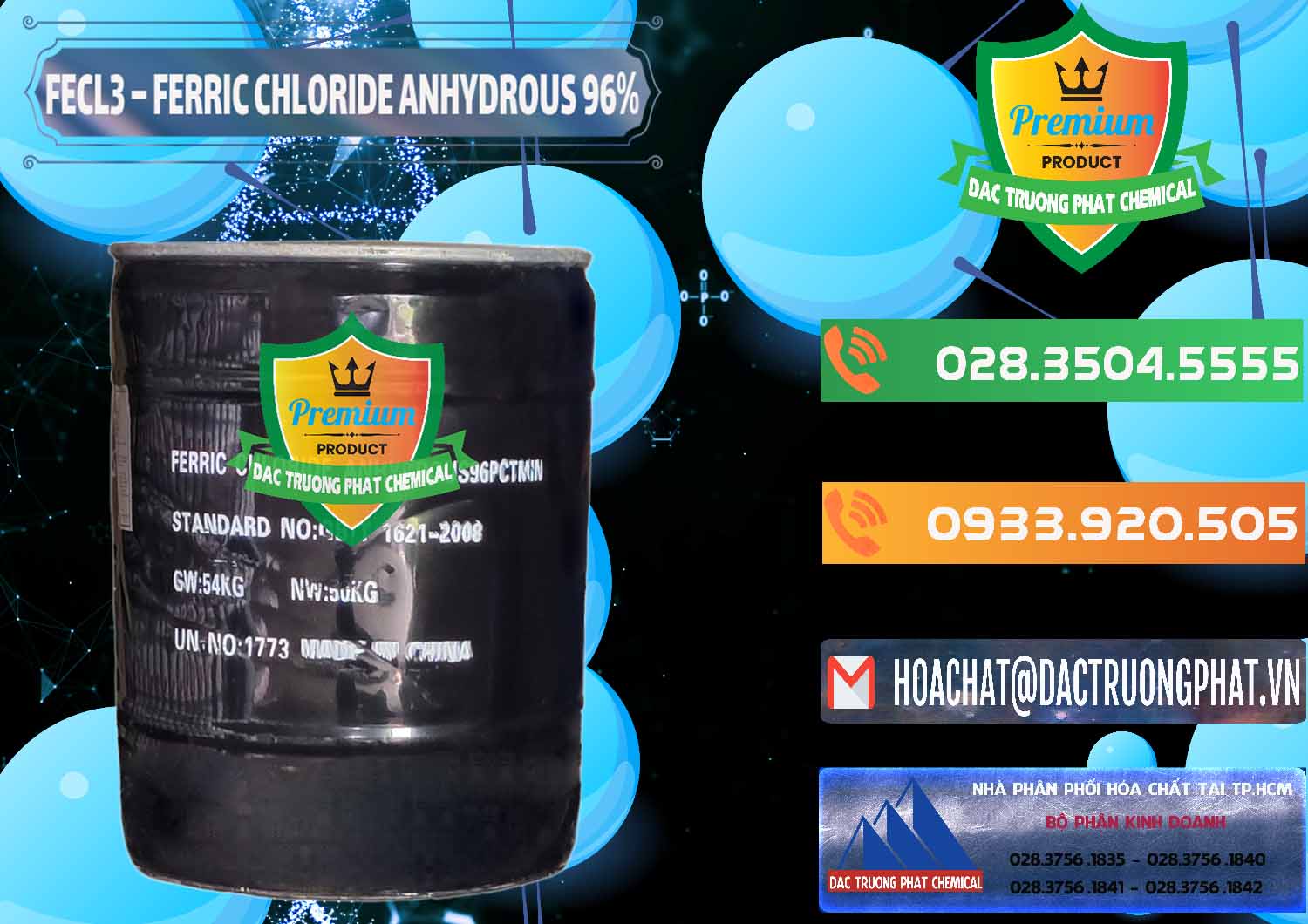 FECL3 – Ferric Chloride Anhydrous 96% Trung Quốc China Đơn vị bán ( phân phối ) FECL3 – Ferric Chloride Anhydrous 96% Trung Quốc China - 0065 - Cty cung cấp & bán hóa chất tại TP.HCM - hoachatxulynuoc.com.vn