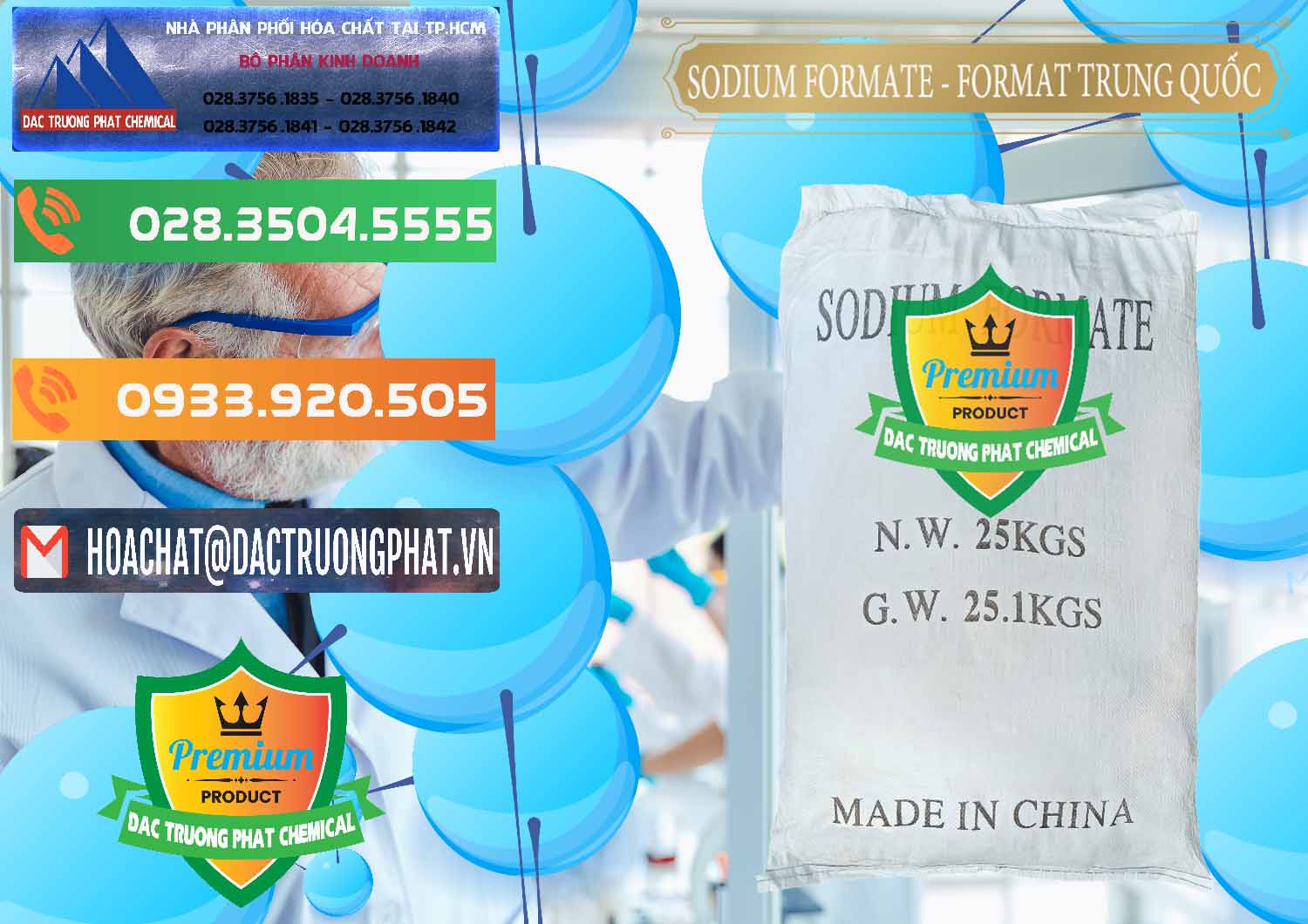 Nơi cung cấp ( bán ) Sodium Formate - Natri Format Trung Quốc China - 0142 - Nơi chuyên phân phối ( nhập khẩu ) hóa chất tại TP.HCM - hoachatxulynuoc.com.vn