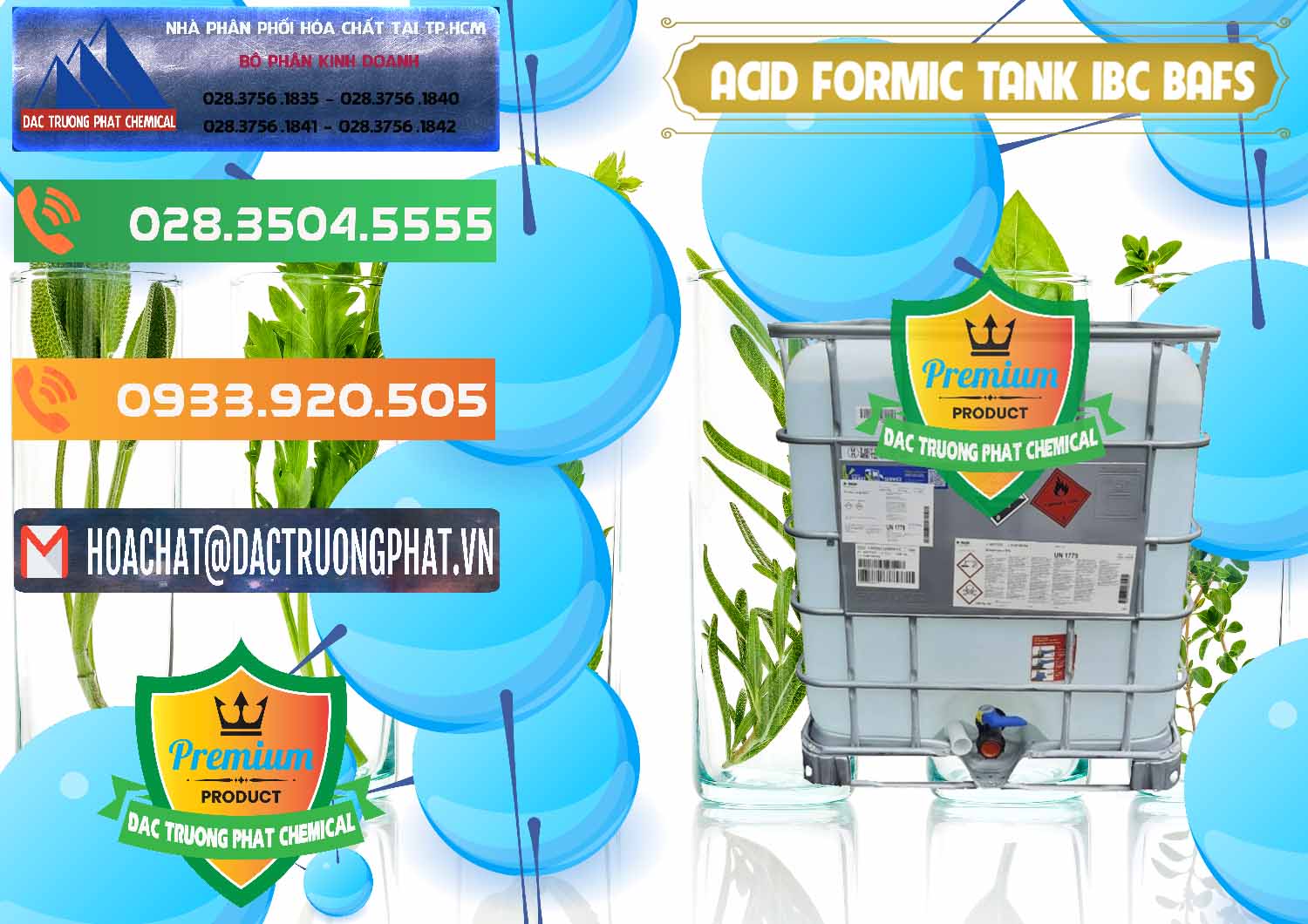Bán _ cung cấp Acid Formic - Axit Formic Tank - Bồn IBC BASF Đức - 0366 - Đơn vị chuyên cung cấp & bán hóa chất tại TP.HCM - hoachatxulynuoc.com.vn