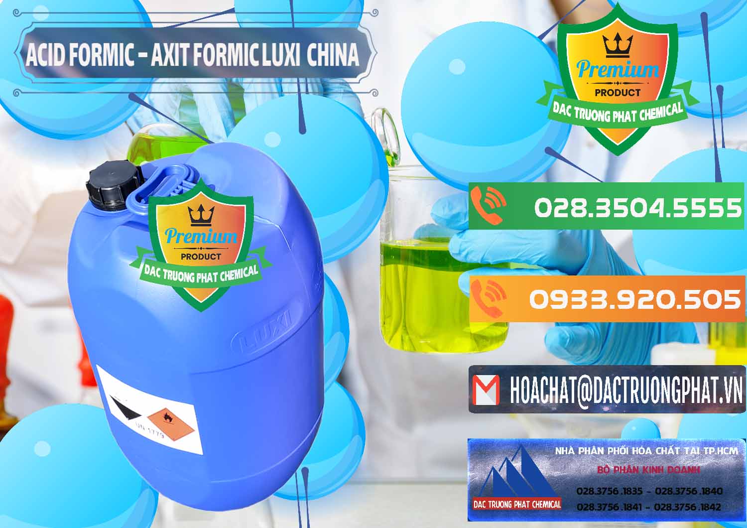 Công ty phân phối & bán Acid Formic - Axit Formic Luxi Trung Quốc China - 0029 - Cty phân phối & kinh doanh hóa chất tại TP.HCM - hoachatxulynuoc.com.vn