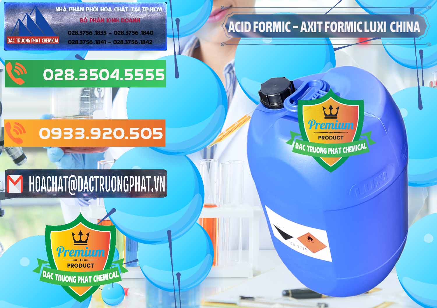 Cty chuyên cung cấp & bán Acid Formic - Axit Formic Luxi Trung Quốc China - 0029 - Nơi bán và phân phối hóa chất tại TP.HCM - hoachatxulynuoc.com.vn