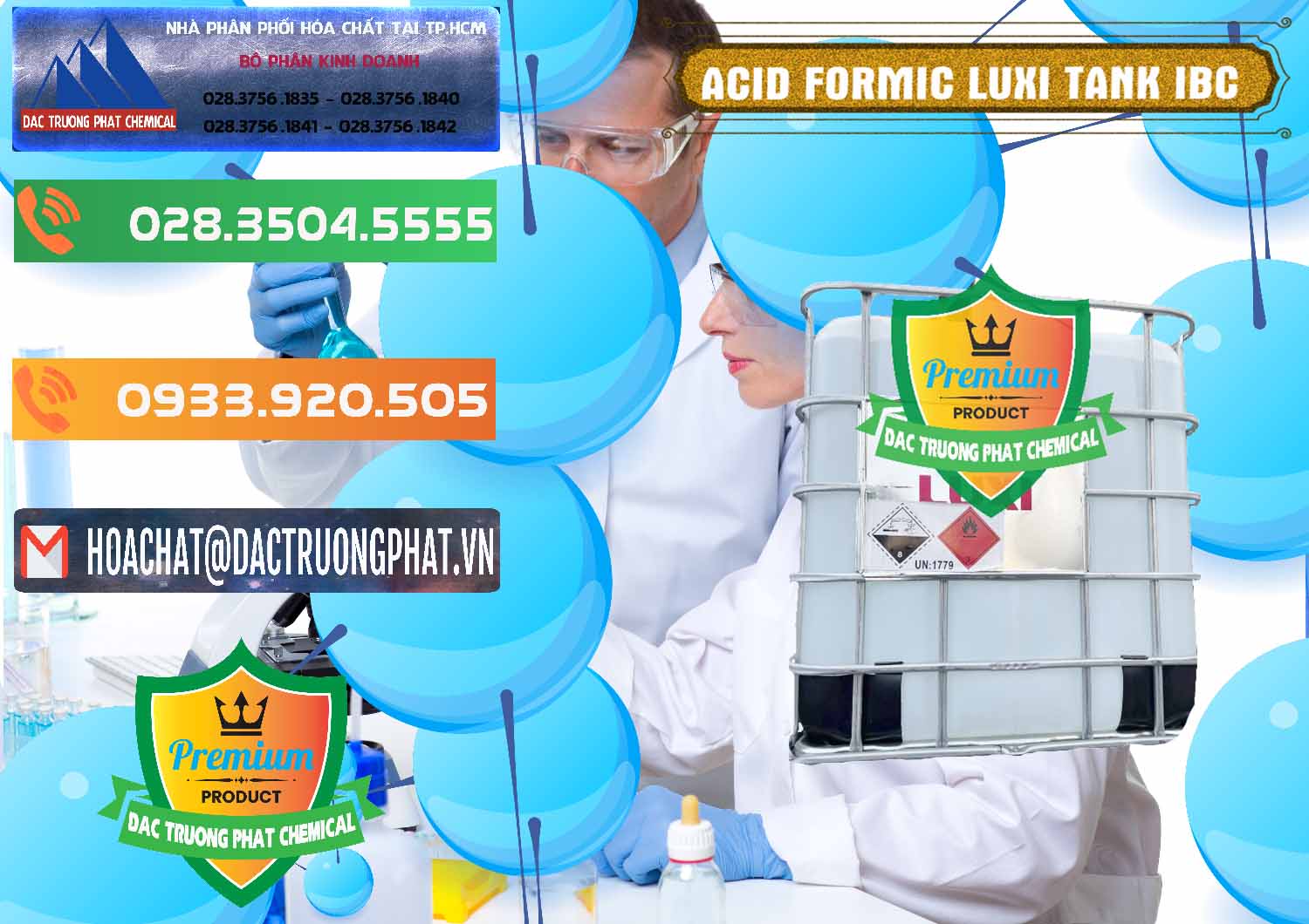 Nơi kinh doanh & bán Acid Formic - Acid Formic Tank - Bồn IBC Luxi Trung Quốc China - 0400 - Công ty chuyên cung cấp _ bán hóa chất tại TP.HCM - hoachatxulynuoc.com.vn