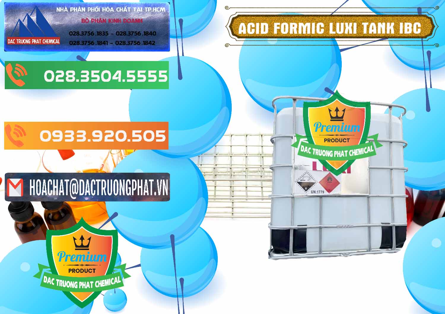 Cty bán và cung ứng Acid Formic - Acid Formic Tank - Bồn IBC Luxi Trung Quốc China - 0400 - Đơn vị bán & phân phối hóa chất tại TP.HCM - hoachatxulynuoc.com.vn