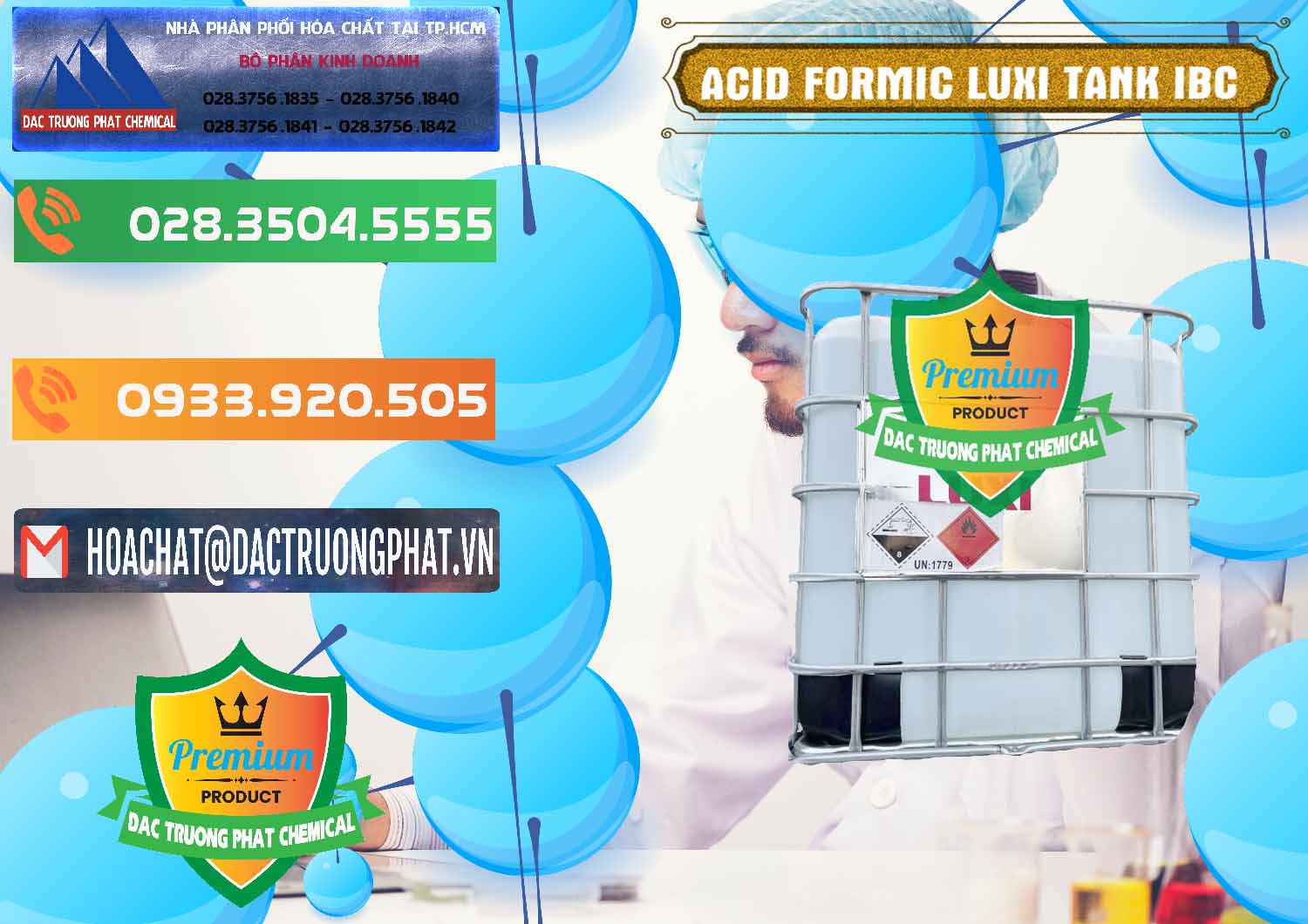 Nơi bán ( phân phối ) Acid Formic - Acid Formic Tank - Bồn IBC Luxi Trung Quốc China - 0400 - Đơn vị kinh doanh - cung cấp hóa chất tại TP.HCM - hoachatxulynuoc.com.vn