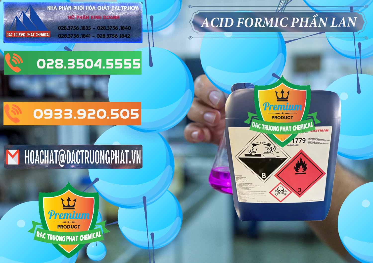 Nhà phân phối & bán Acid Formic - Axit Formic Phần Lan Finland - 0376 - Nơi cung cấp - phân phối hóa chất tại TP.HCM - hoachatxulynuoc.com.vn