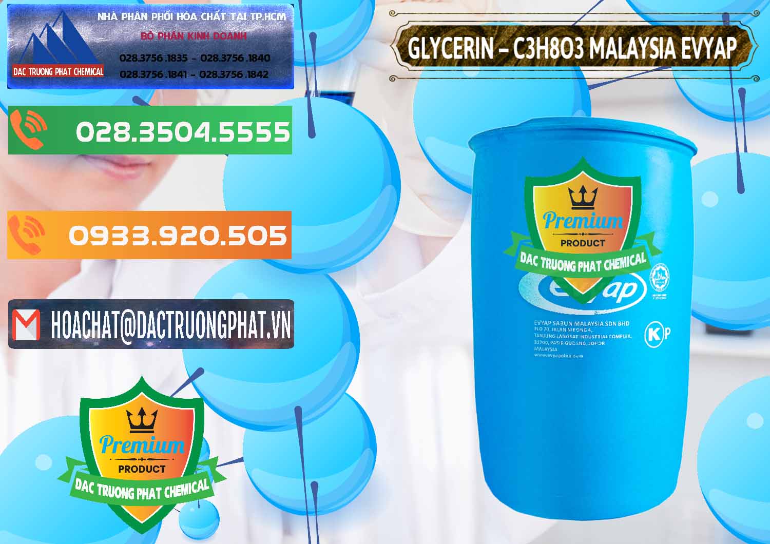 Nơi chuyên nhập khẩu ( bán ) Glycerin – C3H8O3 Malaysia Evyap - 0066 - Nơi cung cấp - phân phối hóa chất tại TP.HCM - hoachatxulynuoc.com.vn