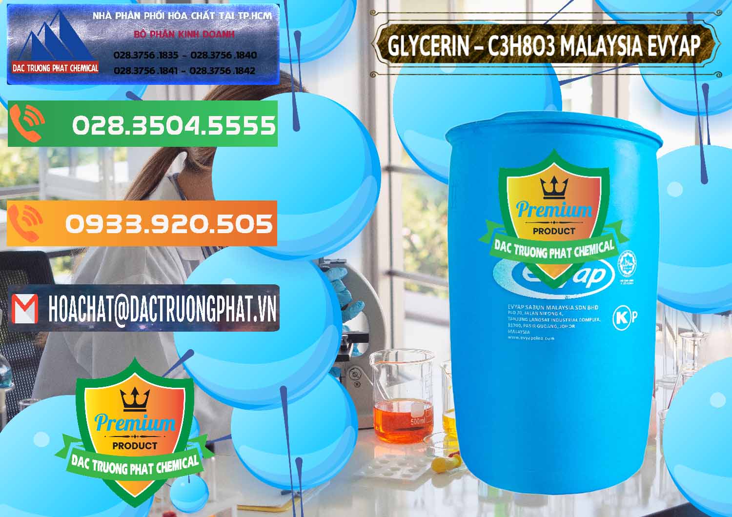 Công ty chuyên cung cấp và bán Glycerin – C3H8O3 Malaysia Evyap - 0066 - Phân phối và cung cấp hóa chất tại TP.HCM - hoachatxulynuoc.com.vn