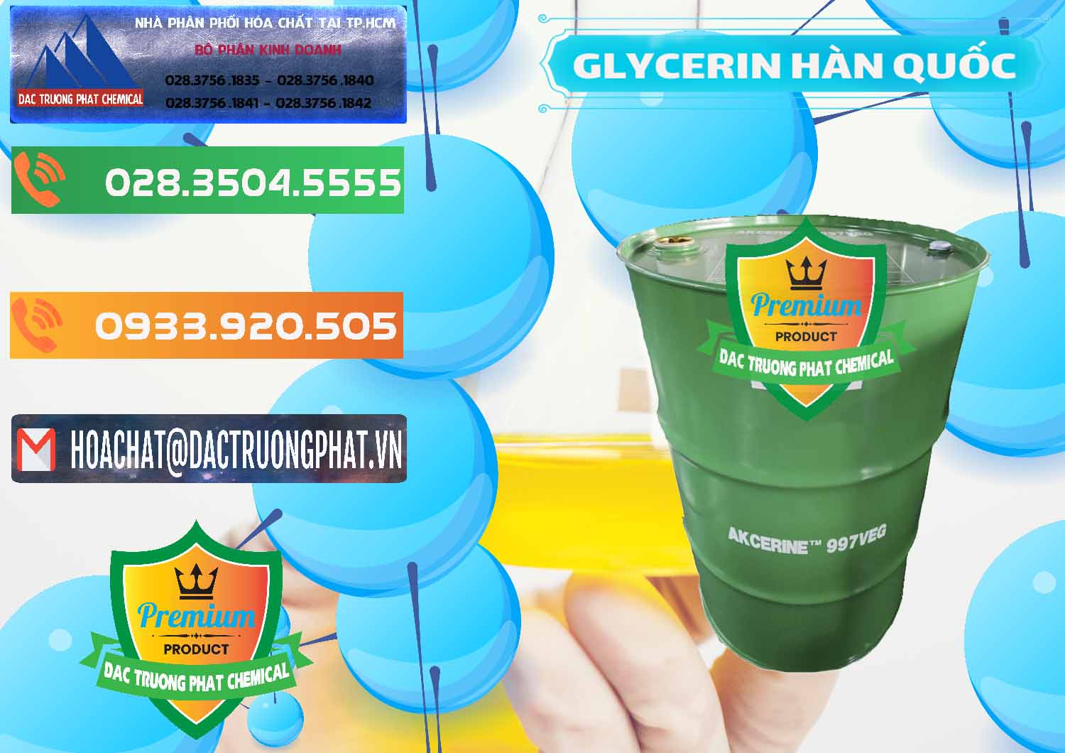 Đơn vị cung cấp ( bán ) Glycerin – C3H8O3 Hàn Quốc Korea - 0403 - Cty cung cấp - phân phối hóa chất tại TP.HCM - hoachatxulynuoc.com.vn