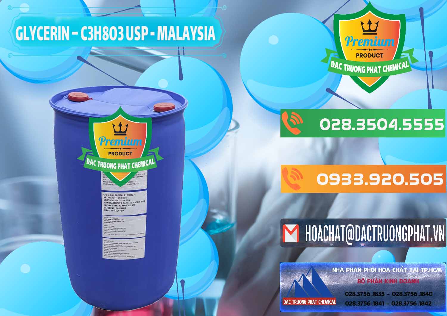 Nhà phân phối - bán Glycerin – C3H8O3 USP Malaysia - 0233 - Nhà phân phối & cung cấp hóa chất tại TP.HCM - hoachatxulynuoc.com.vn