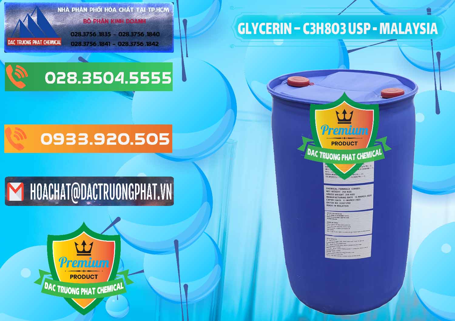 Cty bán và cung cấp Glycerin – C3H8O3 USP Malaysia - 0233 - Công ty chuyên phân phối - nhập khẩu hóa chất tại TP.HCM - hoachatxulynuoc.com.vn