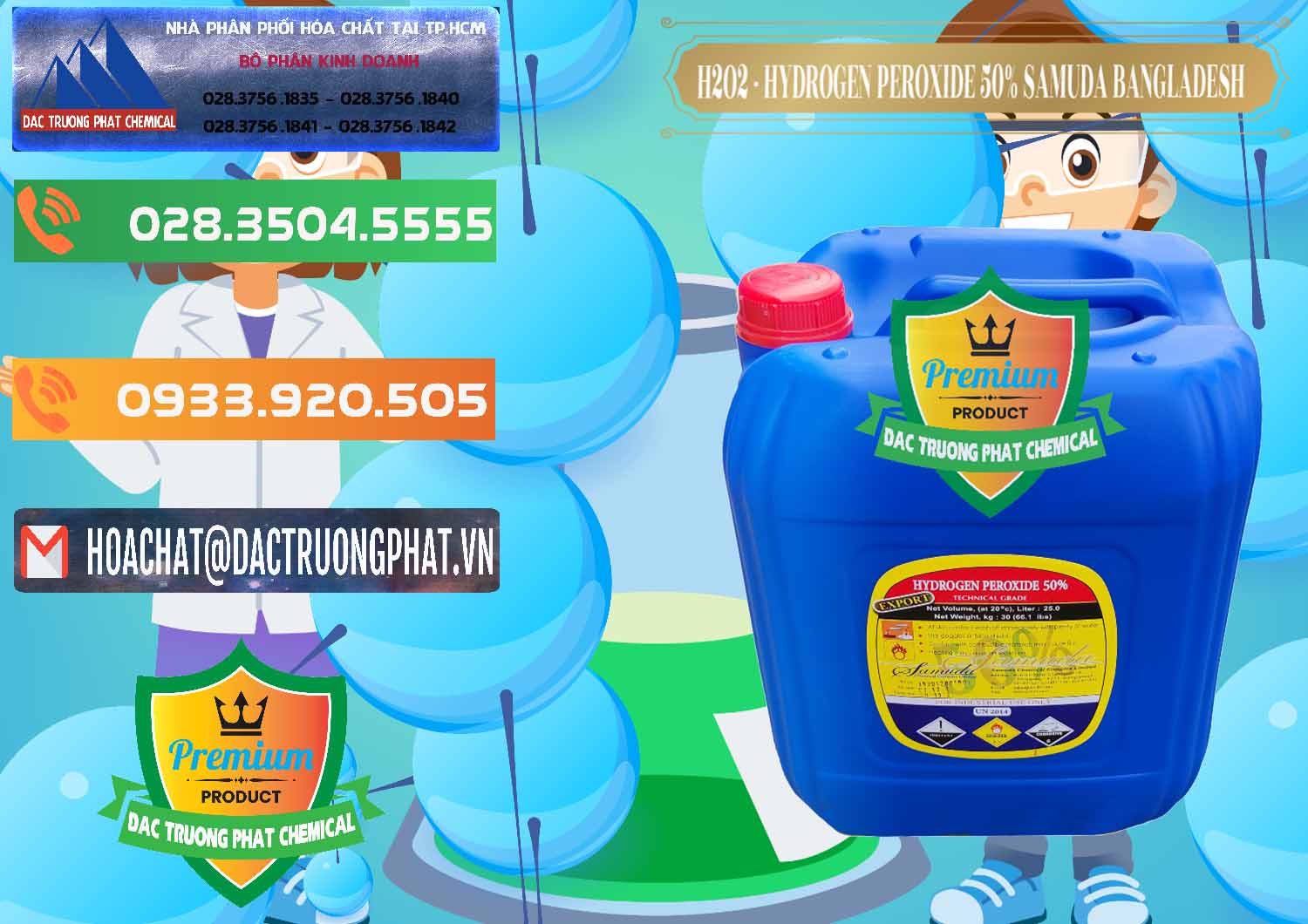 Công ty chuyên bán « cung ứng hóa chất H2O2 # Nước Ôxy Già 50% Samuda Bangladesh tại Cà Mau Công ty chuyên bán & cung cấp H2O2 - Hydrogen Peroxide 50% Samuda Bangladesh - 0077 - Cty cung cấp & nhập khẩu hóa chất tại TP.HCM - hoachatxulynuoc.com.vn