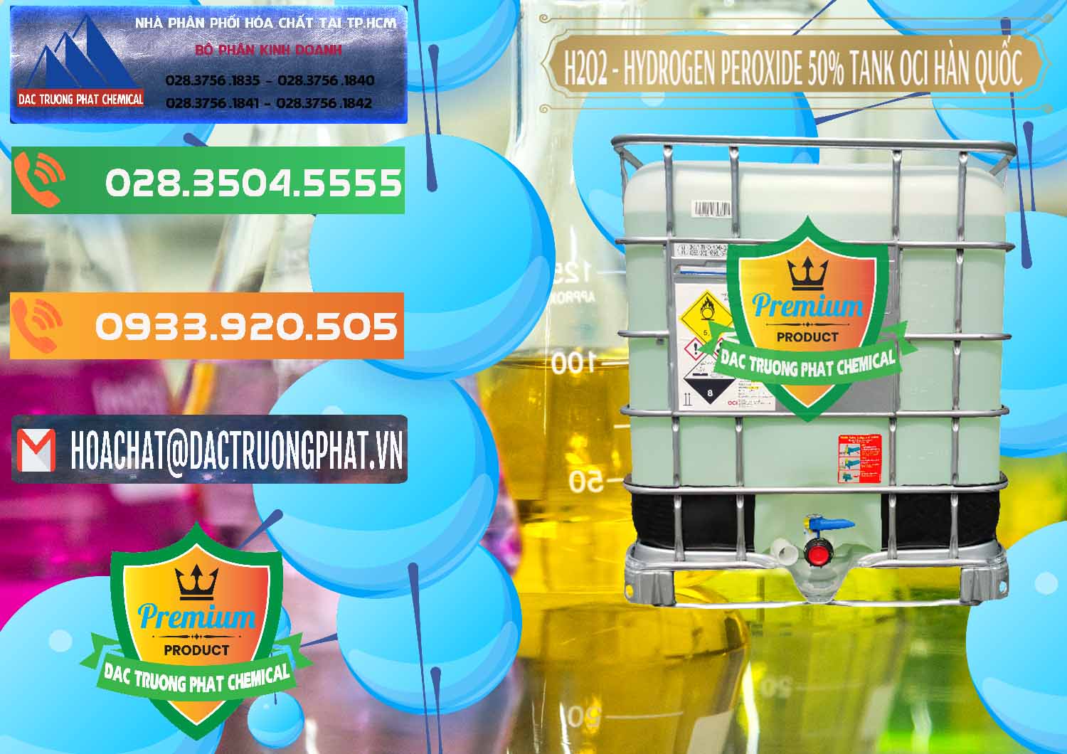 Chuyên cung cấp _ bán H2O2 - Hydrogen Peroxide 50% Tank IBC Bồn Hàn Quốc OCI - 0074 - Nhà phân phối ( nhập khẩu ) hóa chất tại TP.HCM - hoachatxulynuoc.com.vn