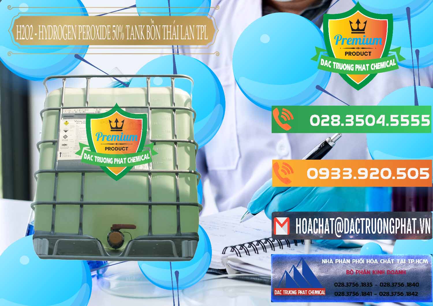 Đơn vị phân phối Œ bán H2O2 Lỏng Þ H2O2 50% Tank IBC Bồn Thái Lan TPL Công ty chuyên cung ứng - bán H2O2 - Hydrogen Peroxide 50% Tank IBC Bồn Thái Lan TPL - 0073 - Công ty chuyên kinh doanh & cung cấp hóa chất tại TP.HCM - hoachatxulynuoc.com.vn