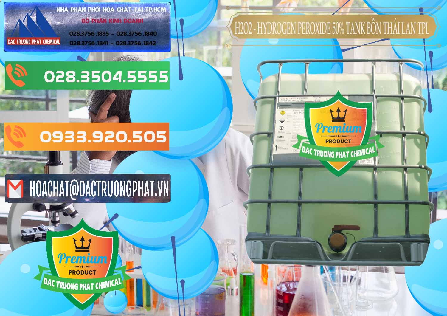 Cty bán ( cung ứng ) Hydrogen Dioxide Lỏng > H2O2 50% Tank IBC Bồn Thái Lan TPL tại Long An Đơn vị bán & cung cấp H2O2 - Hydrogen Peroxide 50% Tank IBC Bồn Thái Lan TPL - 0073 - Nhà phân phối & kinh doanh hóa chất tại TP.HCM - hoachatxulynuoc.com.vn