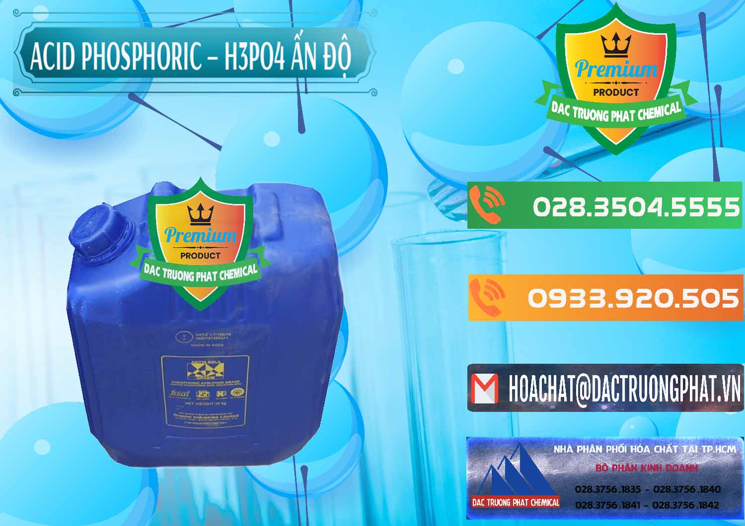 Công ty chuyên bán _ cung cấp Axit Phosphoric H3PO4 85% Ấn Độ - 0350 - Cty chuyên phân phối & nhập khẩu hóa chất tại TP.HCM - hoachatxulynuoc.com.vn
