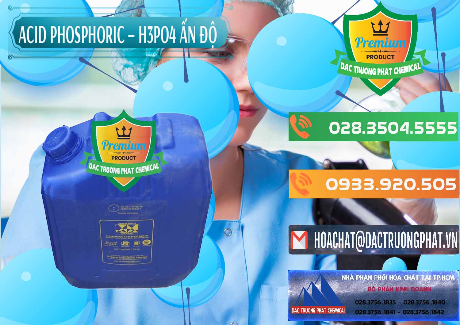 Công ty chuyên bán - cung ứng Axit Phosphoric H3PO4 85% Ấn Độ - 0350 - Chuyên phân phối và nhập khẩu hóa chất tại TP.HCM - hoachatxulynuoc.com.vn