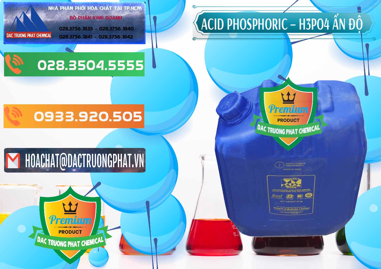 Chuyên bán _ cung ứng Axit Phosphoric H3PO4 85% Ấn Độ - 0350 - Nơi chuyên cung cấp & kinh doanh hóa chất tại TP.HCM - hoachatxulynuoc.com.vn