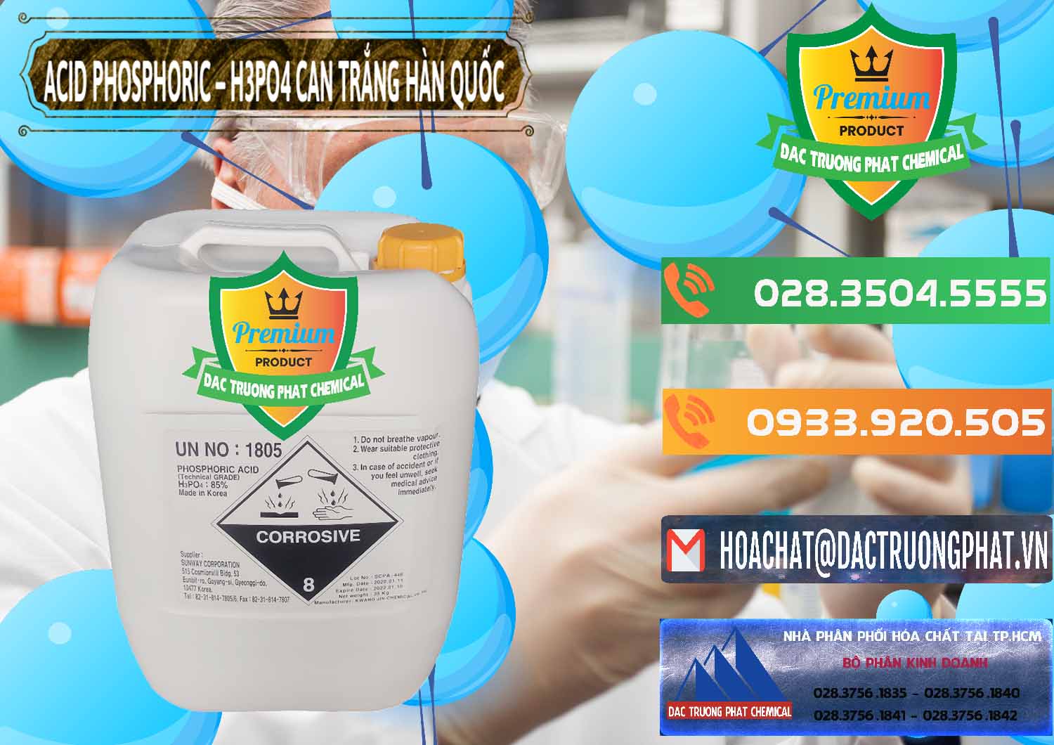 Cung ứng & bán Acid Phosphoric - Axit Phosphoric H3PO4 Can Trắng Hàn Quốc Korea - 0017 - Đơn vị chuyên phân phối và nhập khẩu hóa chất tại TP.HCM - hoachatxulynuoc.com.vn