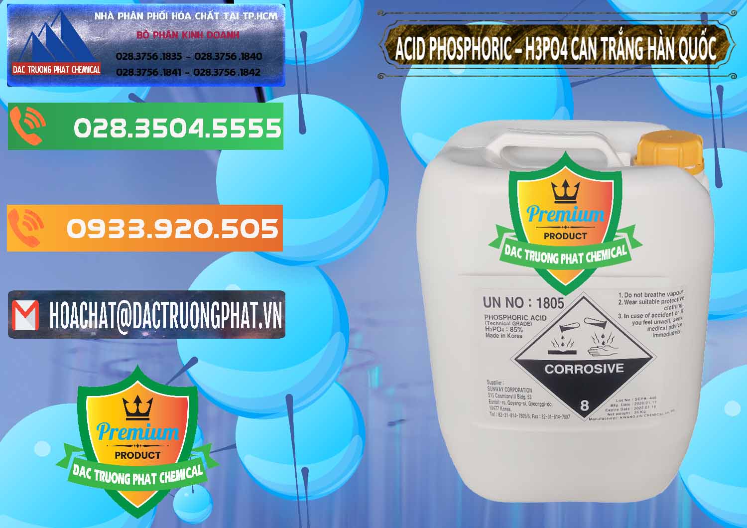 Cty bán và cung cấp Acid Phosphoric - Axit Phosphoric H3PO4 Can Trắng Hàn Quốc Korea - 0017 - Công ty bán và cung cấp hóa chất tại TP.HCM - hoachatxulynuoc.com.vn