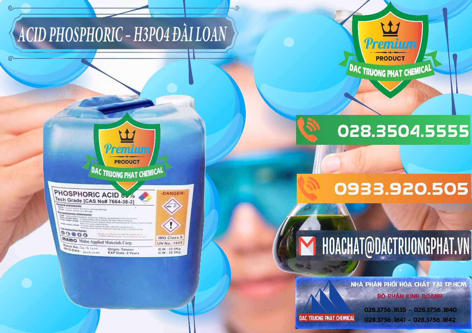 Cty chuyên bán - cung cấp Axit Phosphoric - Acid Phosphoric H3PO4 85% Đài Loan Taiwan - 0351 - Nơi cung cấp và bán hóa chất tại TP.HCM - hoachatxulynuoc.com.vn